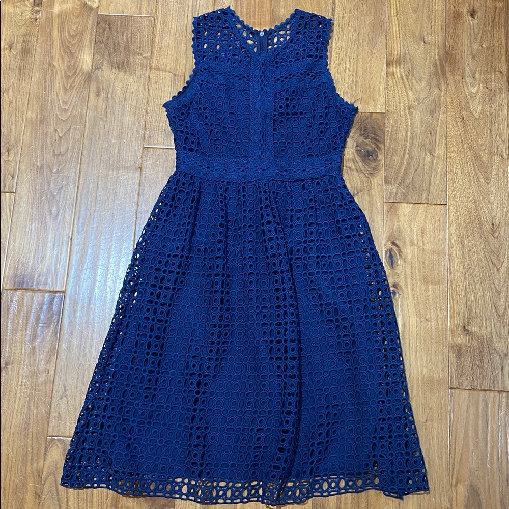 Navy Blue Lace Dress